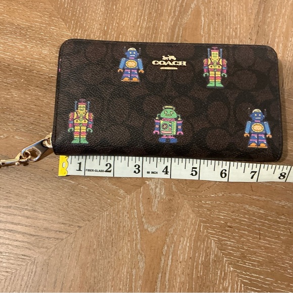 Coach CW484 Cosmic Long Wallet Long Zip Robot Signature Print NWT - Picture 5 of 6